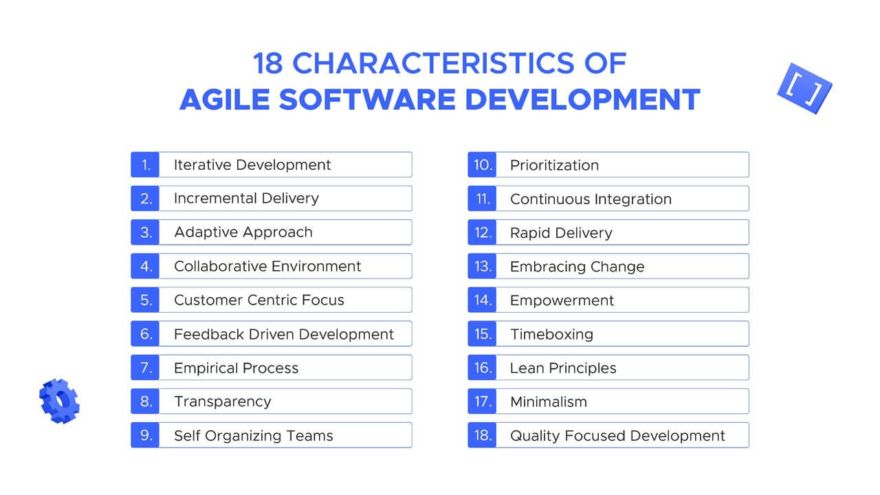 18 characteristics of agile software development