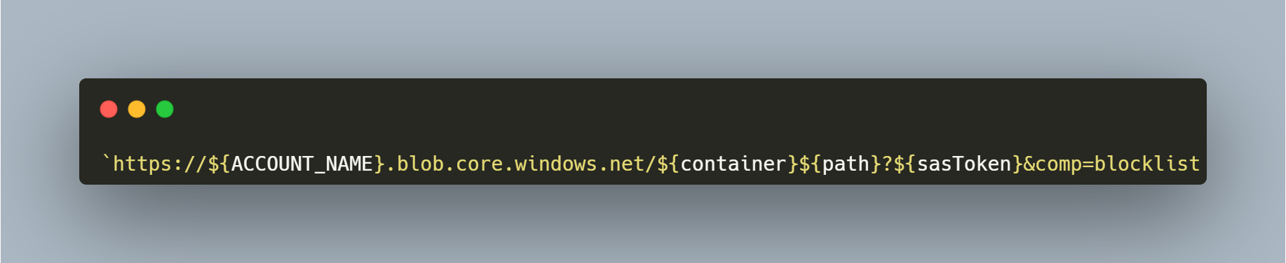 URL endpoint for all blocks