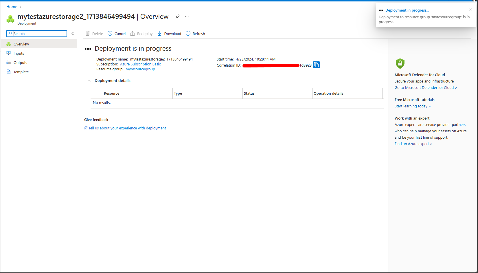 Wait for the deployment process to complete